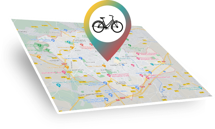 carte randonnées vélo Montpellier